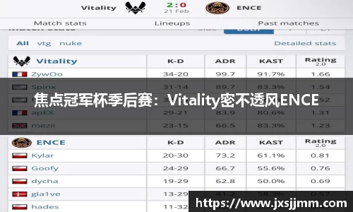 焦点冠军杯季后赛：Vitality密不透风ENCE